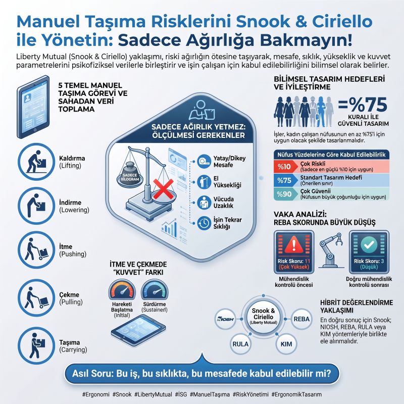 Snook Liberti Mutual Tabloları Ergonomik Risk Analizi